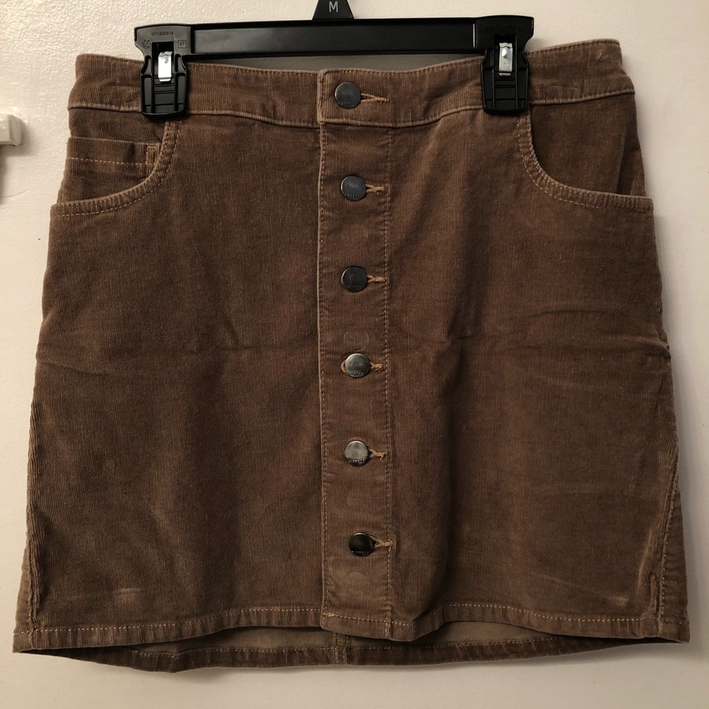 Corduroy Button Up Skirt